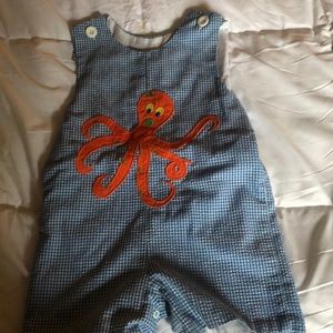 Toddler boys jumper with embroidered octopus.